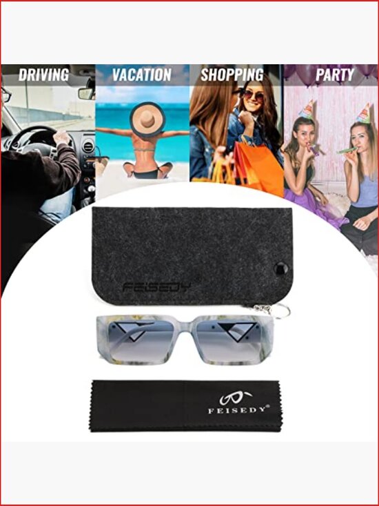 Retro Small Square Sunglasses Women Vintage Frame Non-Polarized UV Protection main image 6